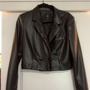 For Sale: 7 For All Mankind Women’s Faux Leather Jacket - Size Small